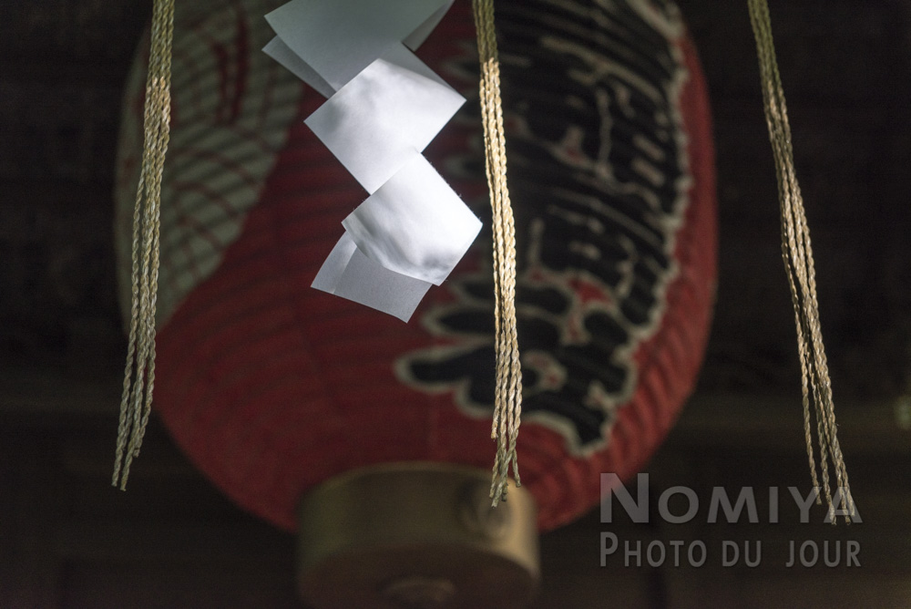 le shimenawa est une corde de paille de riz tressée qui délimite une enceinte shintoïste sacrée